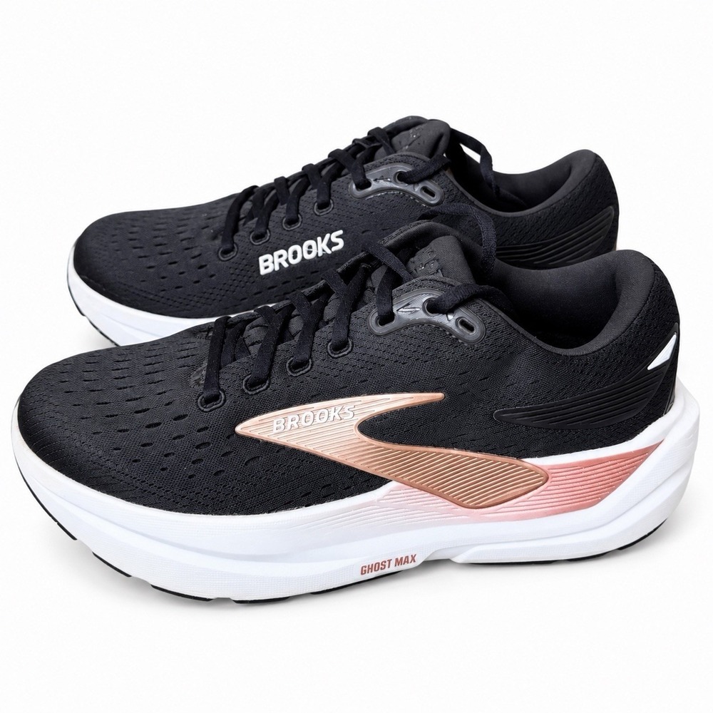 Brooks Ghost Max 3 Black Rose Gold 1204571B043 Women's Size 9.5 B Running Shoes
